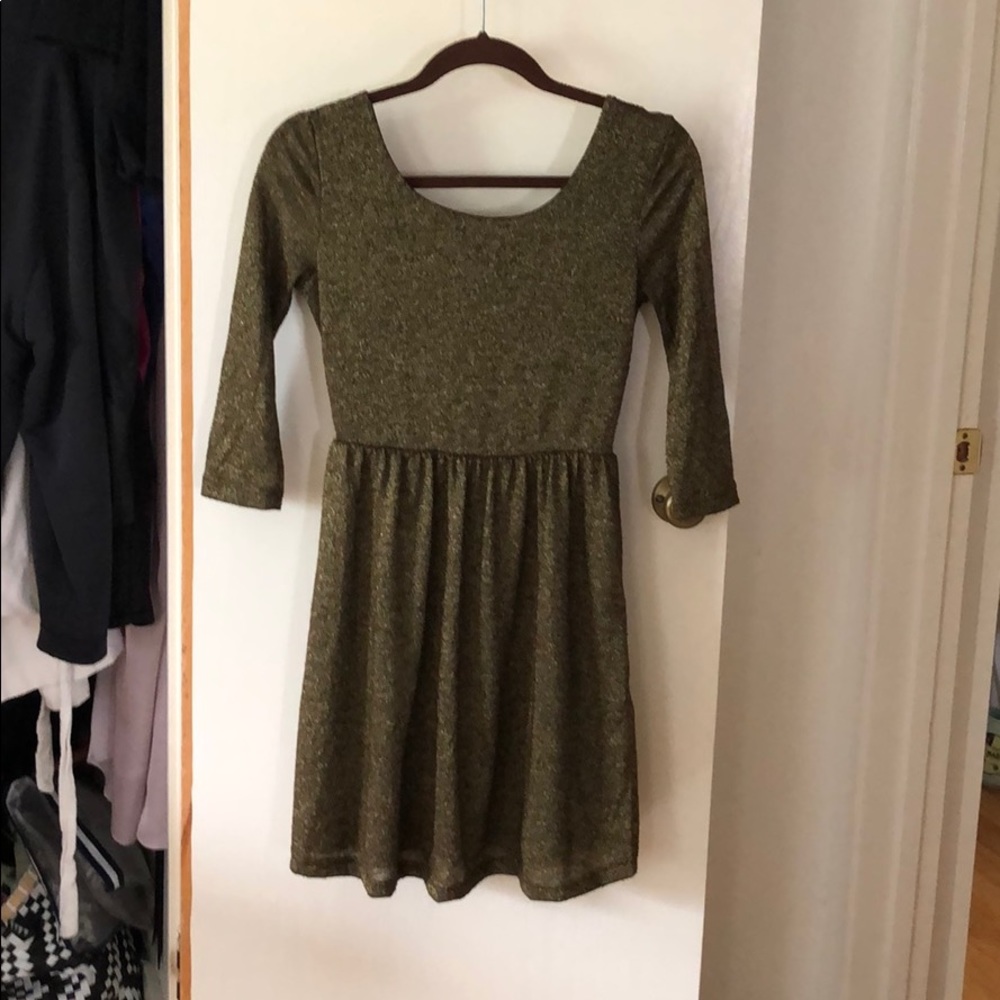 Gold glitter dress